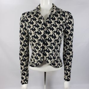 Diane Von Furstenberg button up sweater top sz 2
